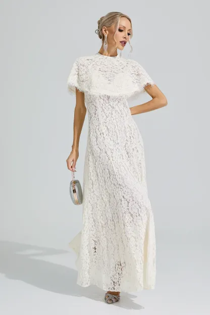 Nemesis Apricot Lace Maxi Dress