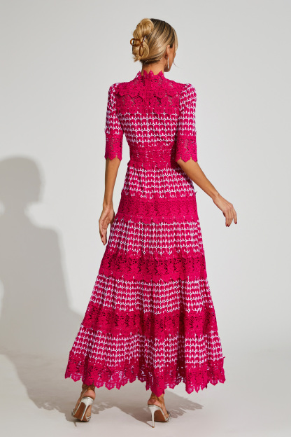 Eliot Red Cut Out Long Sleeve Dress