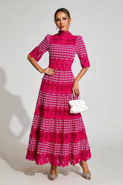 Eliot Red Cut Out Long Sleeve Dress