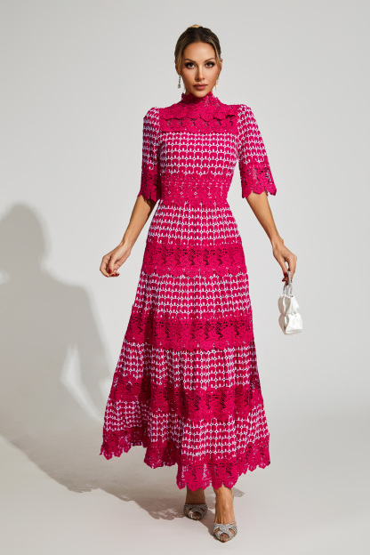 Eliot Red Cut Out Long Sleeve Dress