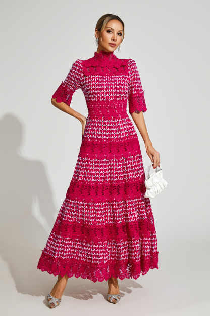Eliot Red Cut Out Long Sleeve Dress