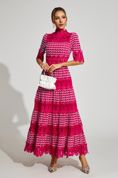 Eliot Red Cut Out Long Sleeve Dress