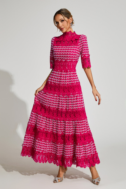 Eliot Red Cut Out Long Sleeve Dress