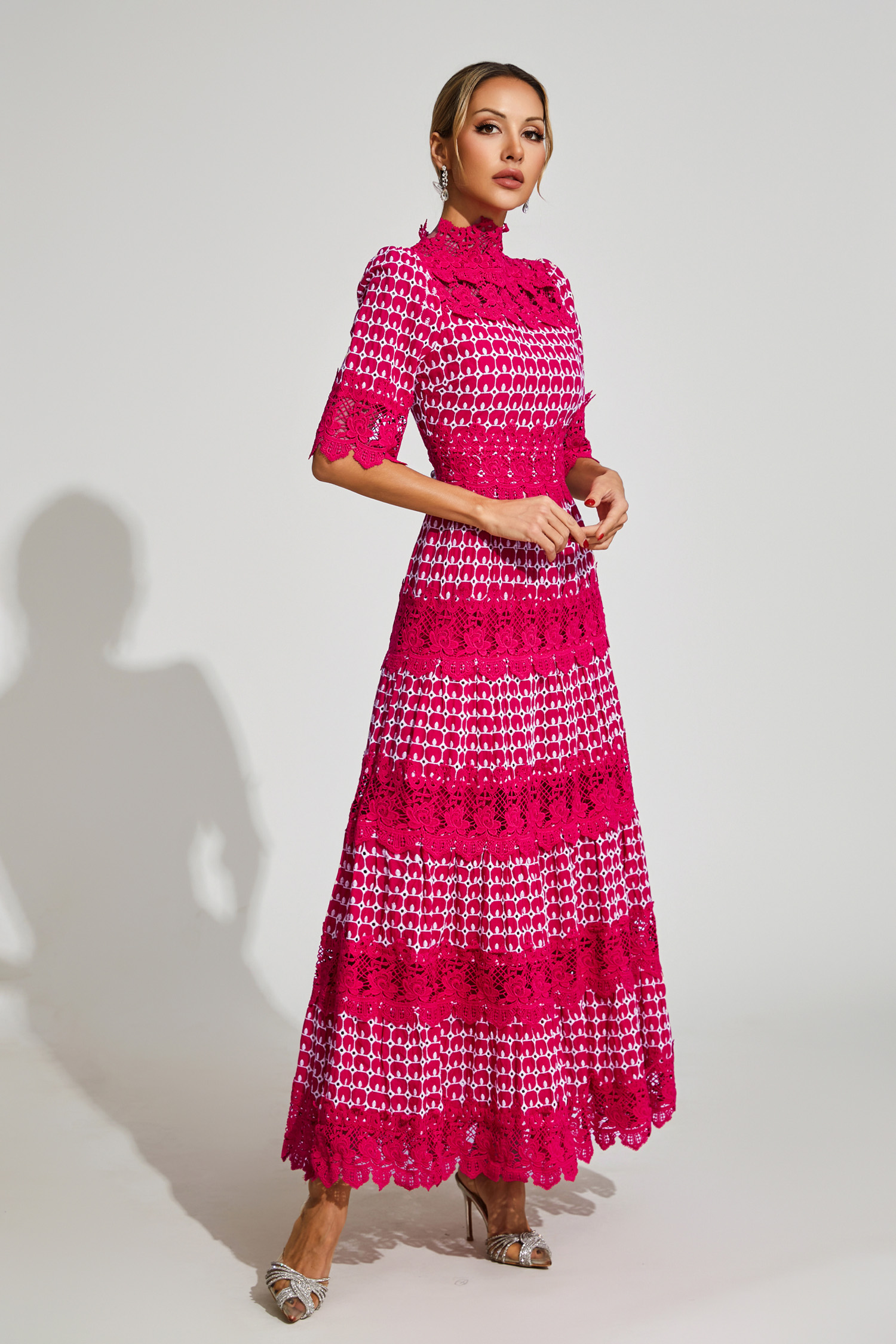 Eliot Red Cut Out Long Sleeve Dress