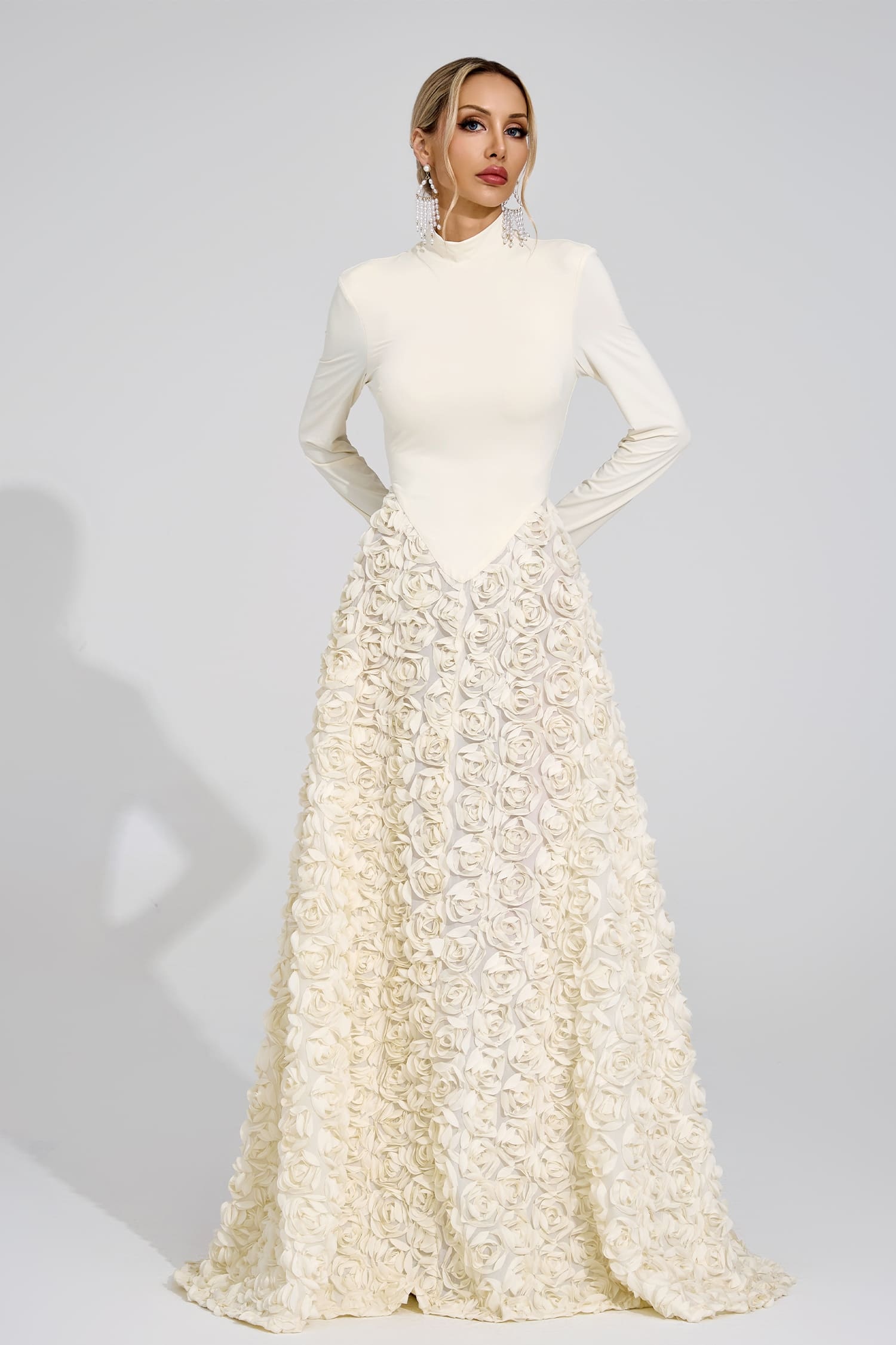 Ida Ivory Floral Maxi Dress