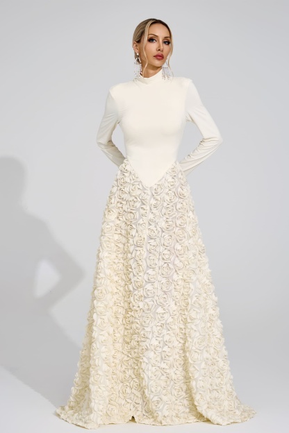 Ida Ivory Floral Maxi Dress
