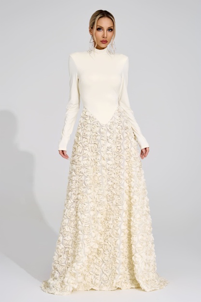 Ida Ivory Floral Maxi Dress