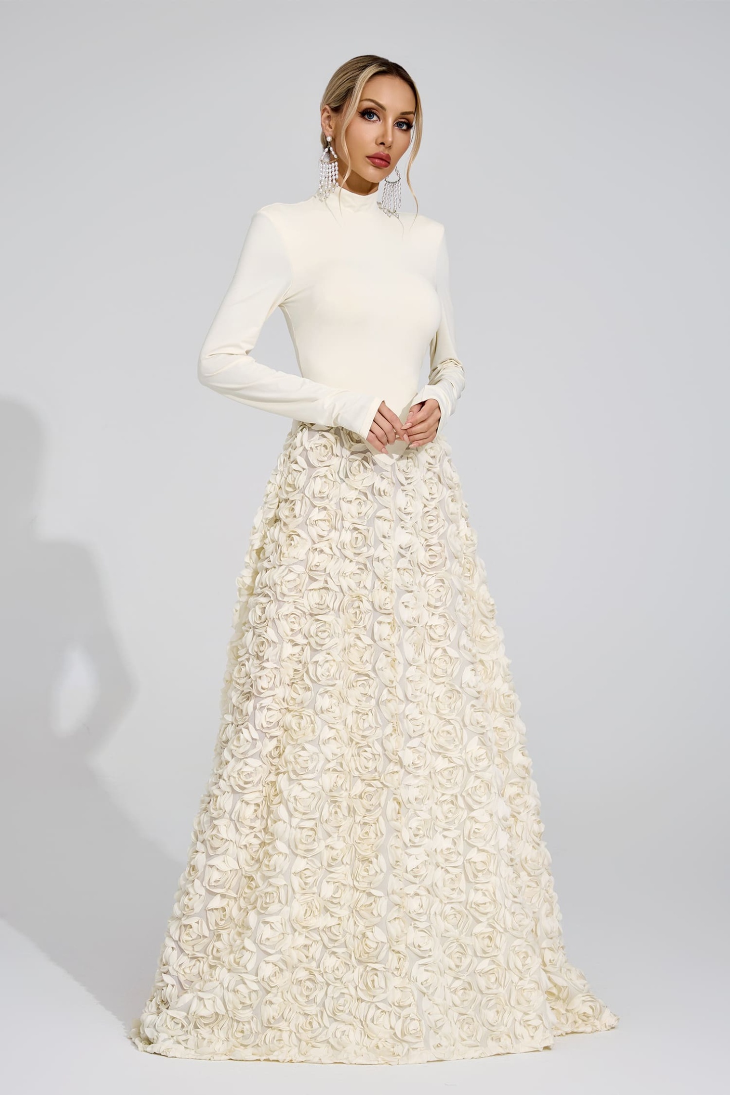 Ida Ivory Floral Maxi Dress