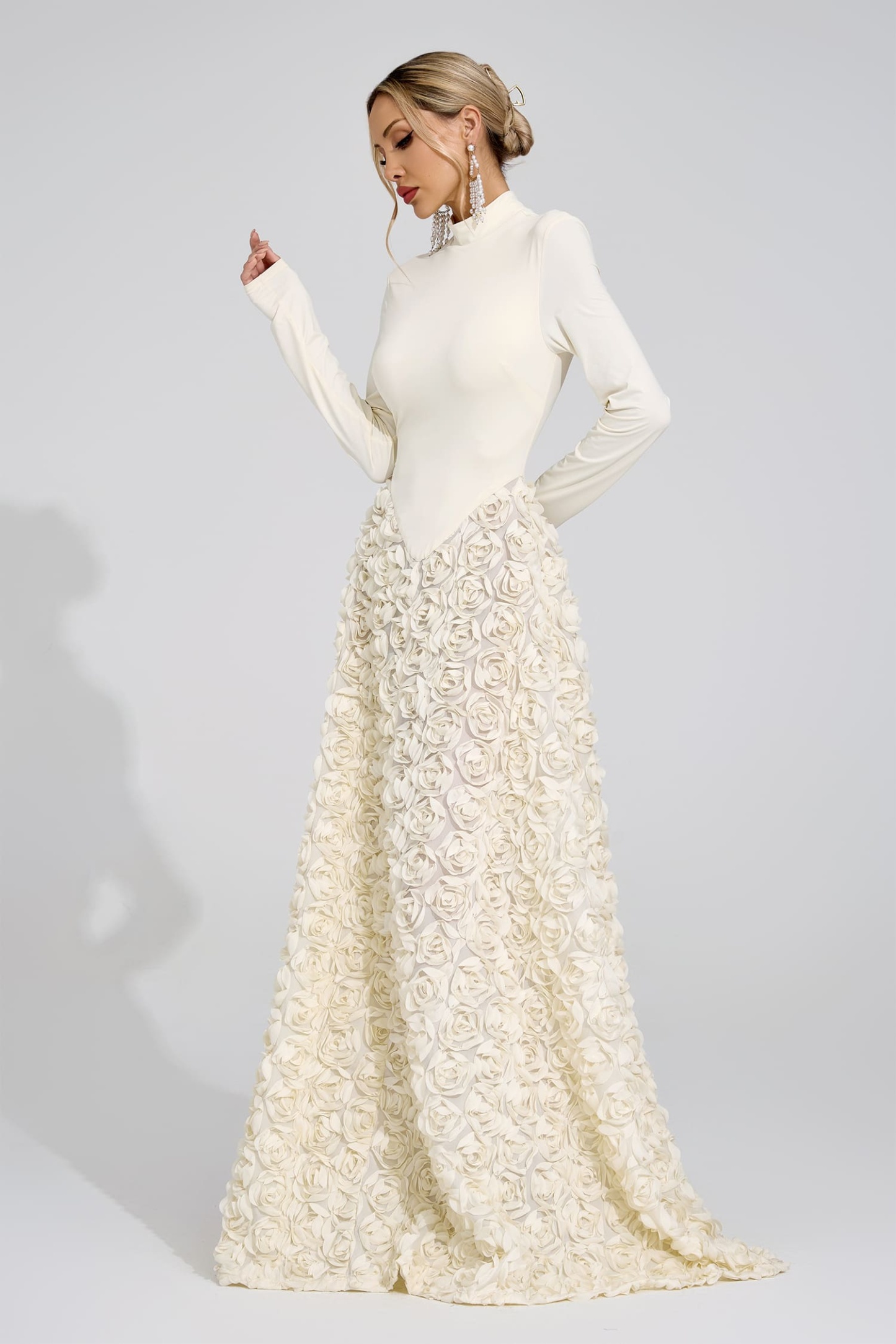 Ida Ivory Floral Maxi Dress