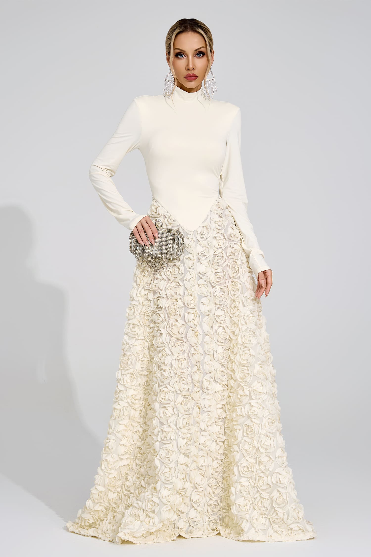 Ida Ivory Floral Maxi Dress