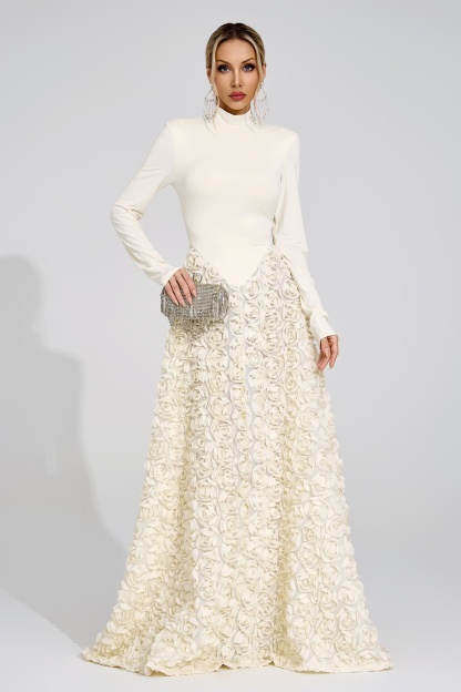 Ida Ivory Floral Maxi Dress