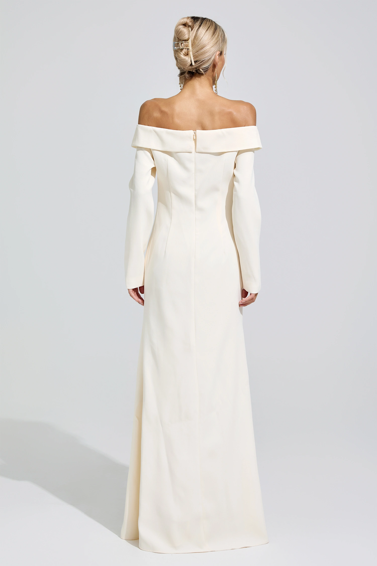 Bingen White Off Shoulder Flower Dress
