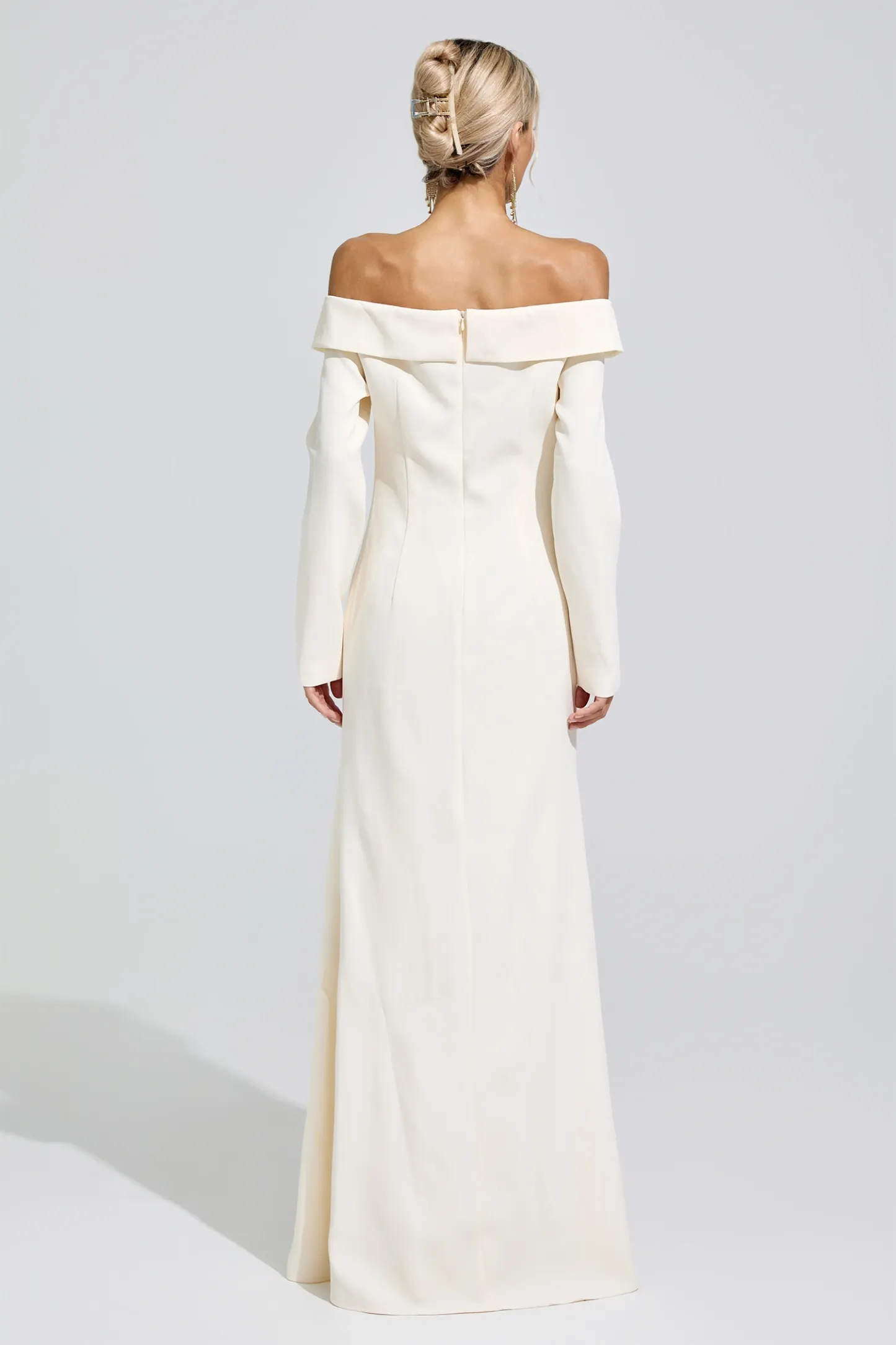 Bingen White Off Shoulder Flower Dress