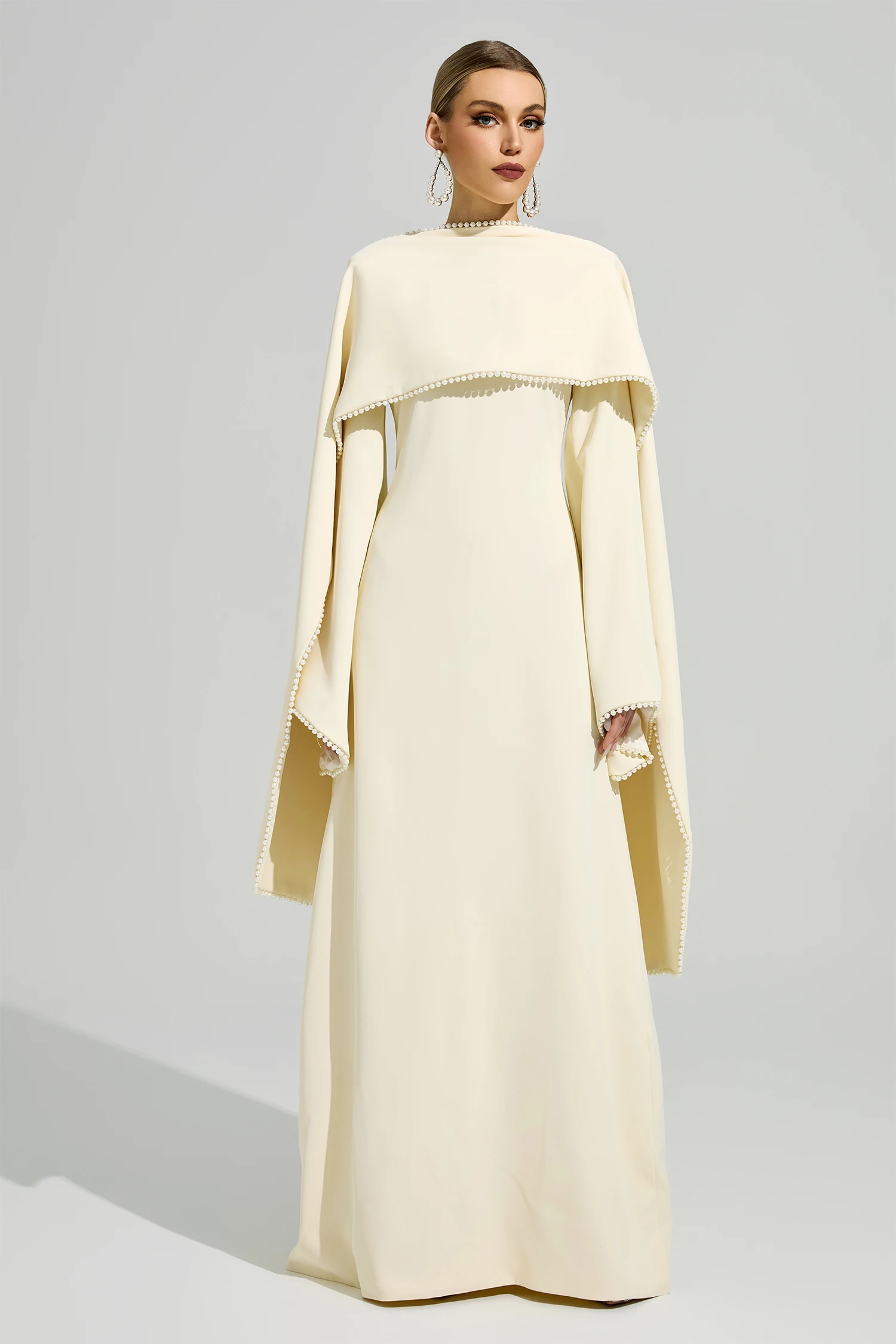Nora Yellow Scarf Maxi Dress