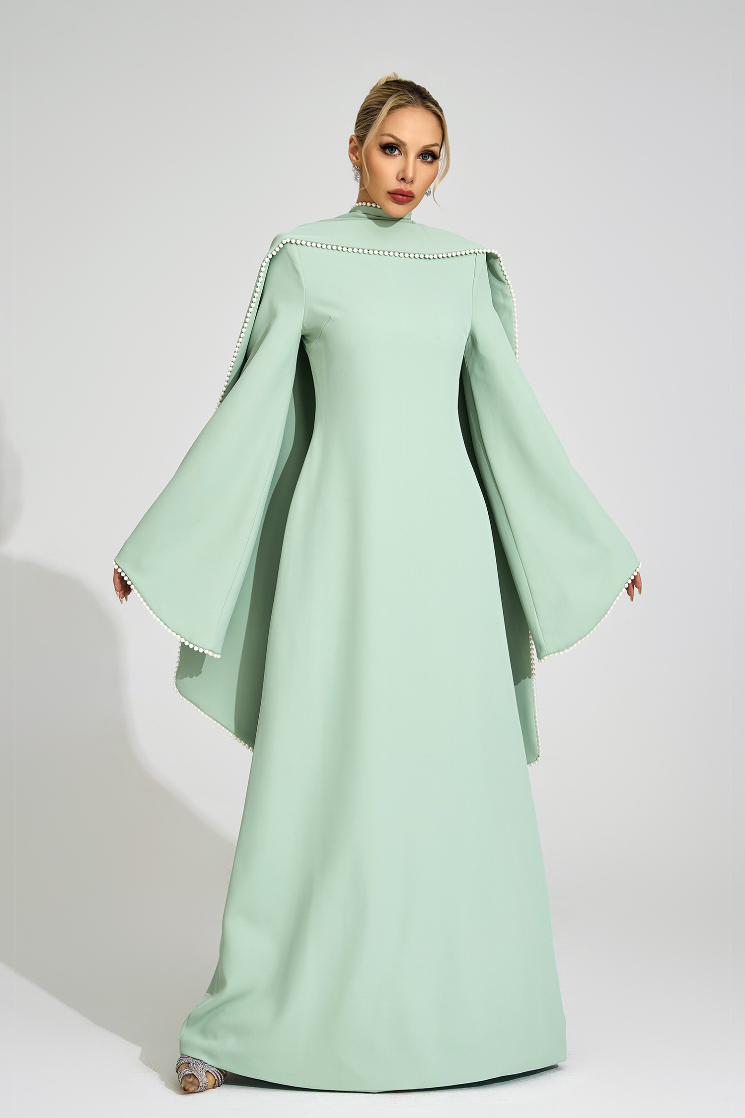 Nora Green Scarf Maxi Dress