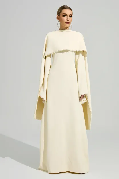 Nora Yellow Scarf Maxi Dress