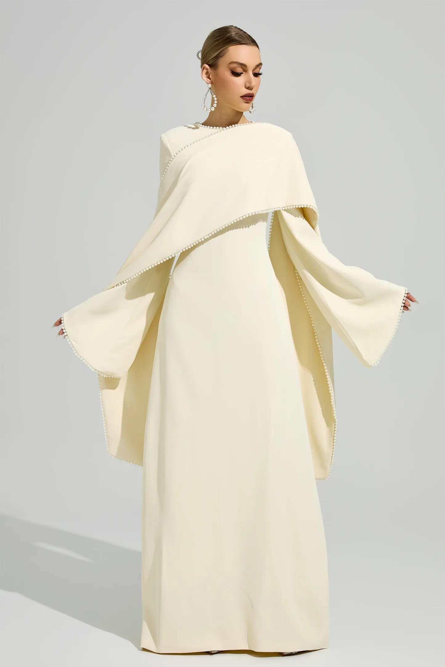 Nora Yellow Scarf Maxi Dress