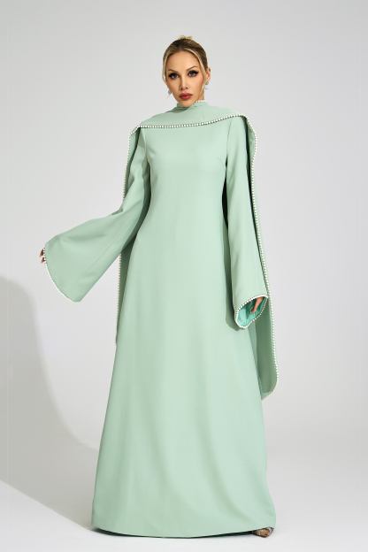 Nora Green Scarf Maxi Dress