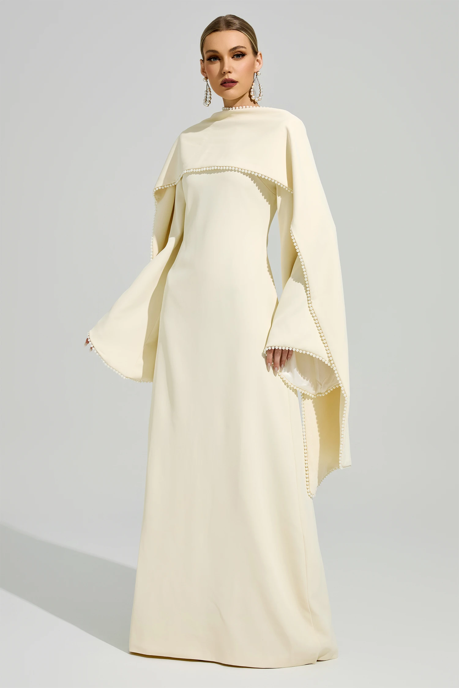 Nora Yellow Scarf Maxi Dress