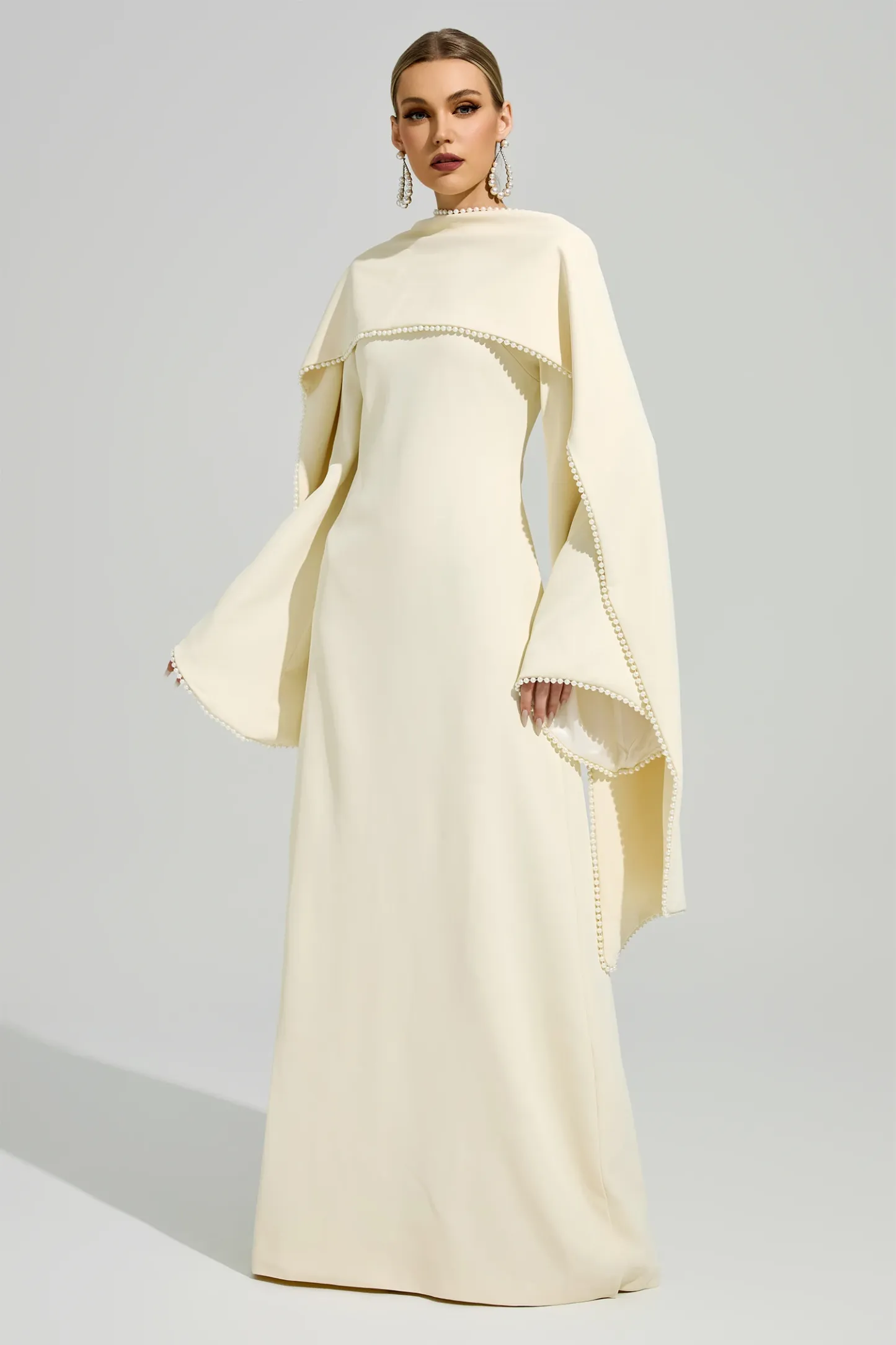 Nora Yellow Scarf Maxi Dress