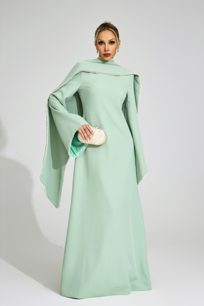 Nora Green Scarf Maxi Dress