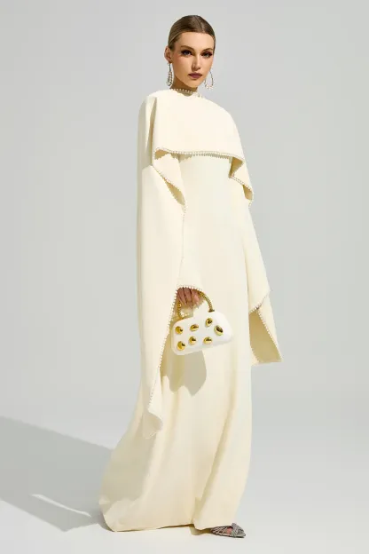 Nora Yellow Scarf Maxi Dress