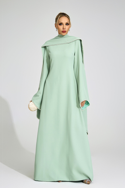 Nora Green Scarf Maxi Dress
