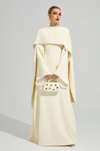 Nora Yellow Scarf Maxi Dress