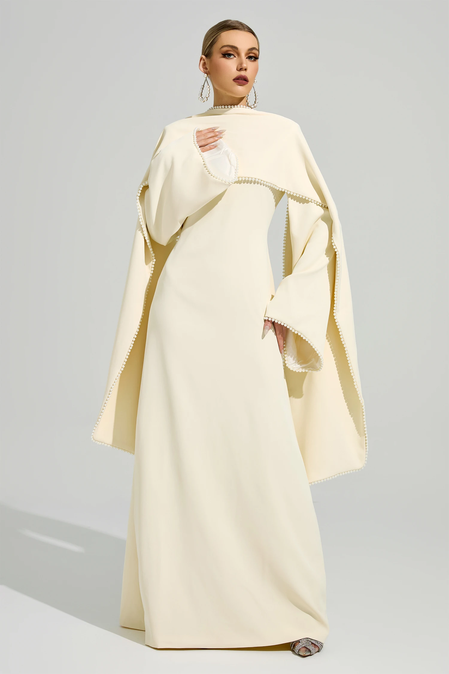 Nora Yellow Scarf Maxi Dress