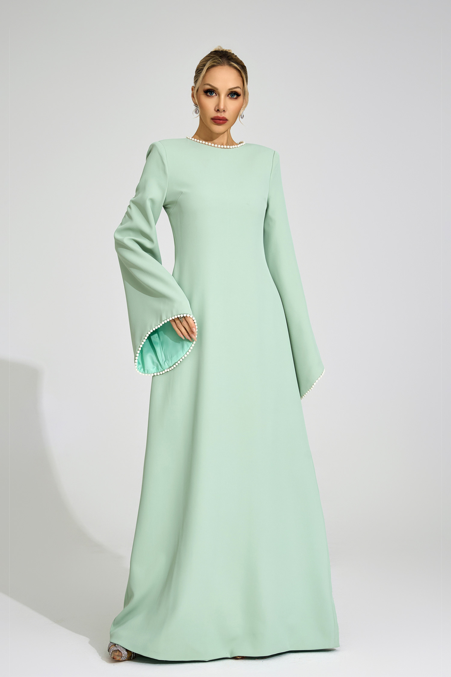 Nora Green Scarf Maxi Dress