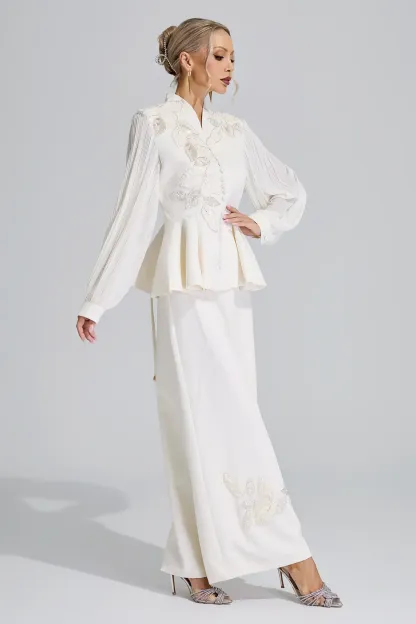 Jingu Apricot Floral Blazer Set