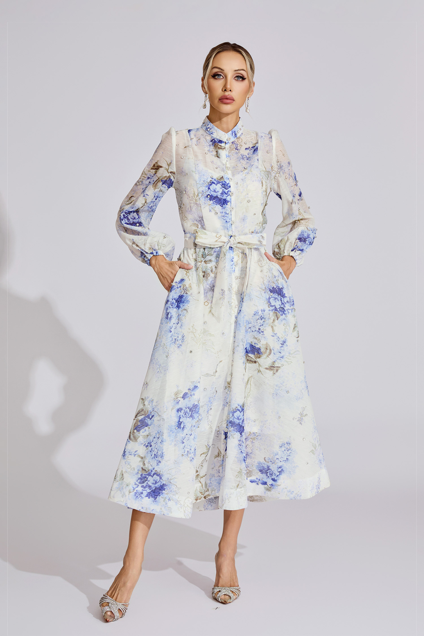  Ridge Light Blue Floral Dress