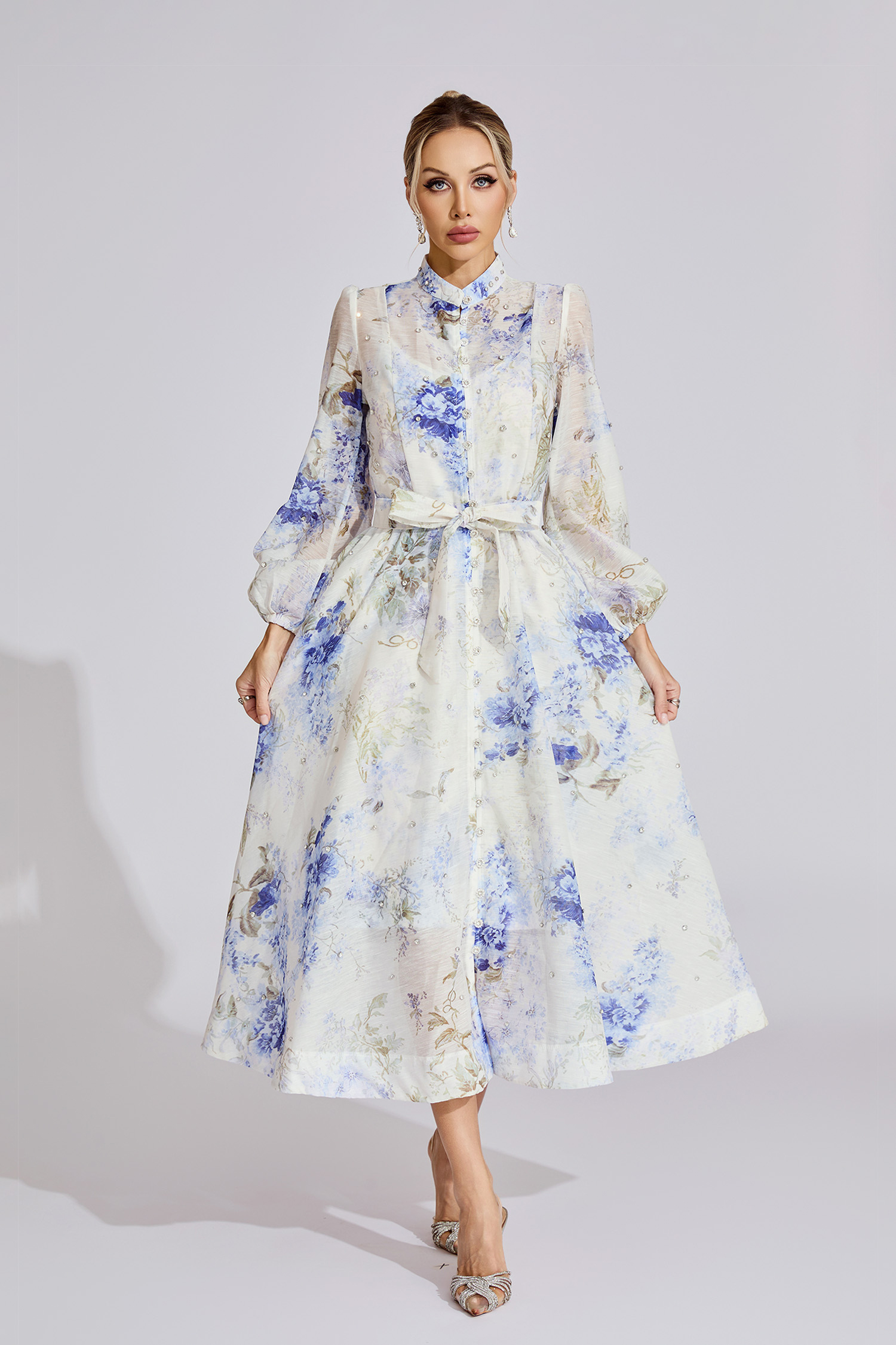  Ridge Light Blue Floral Dress