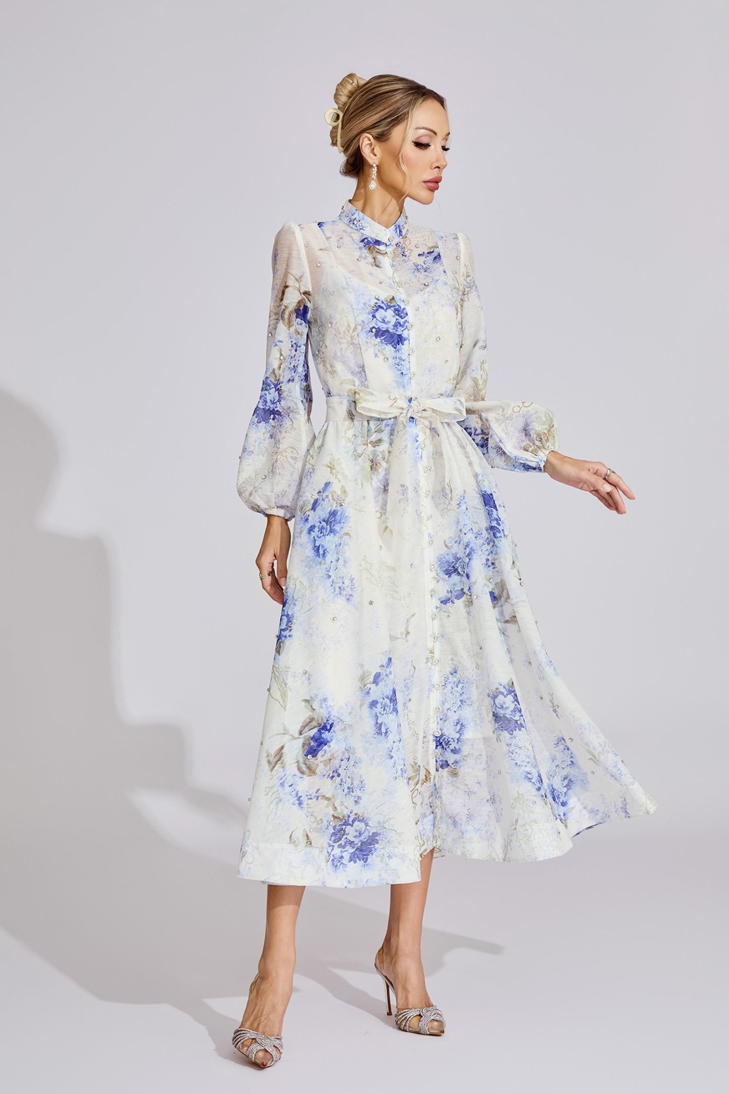  Ridge Light Blue Floral Dress