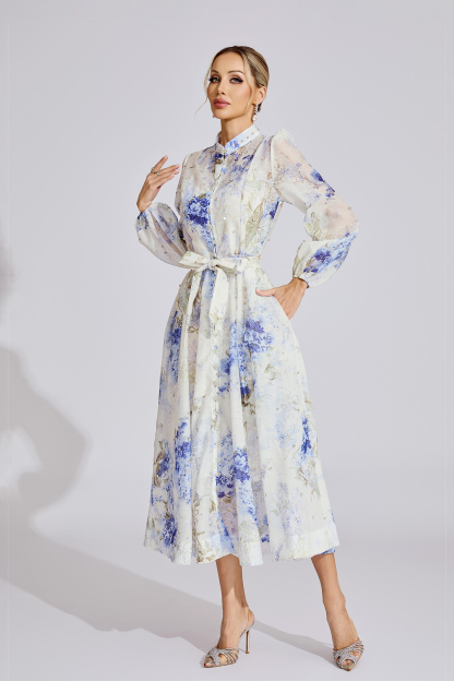  Ridge Light Blue Floral Dress