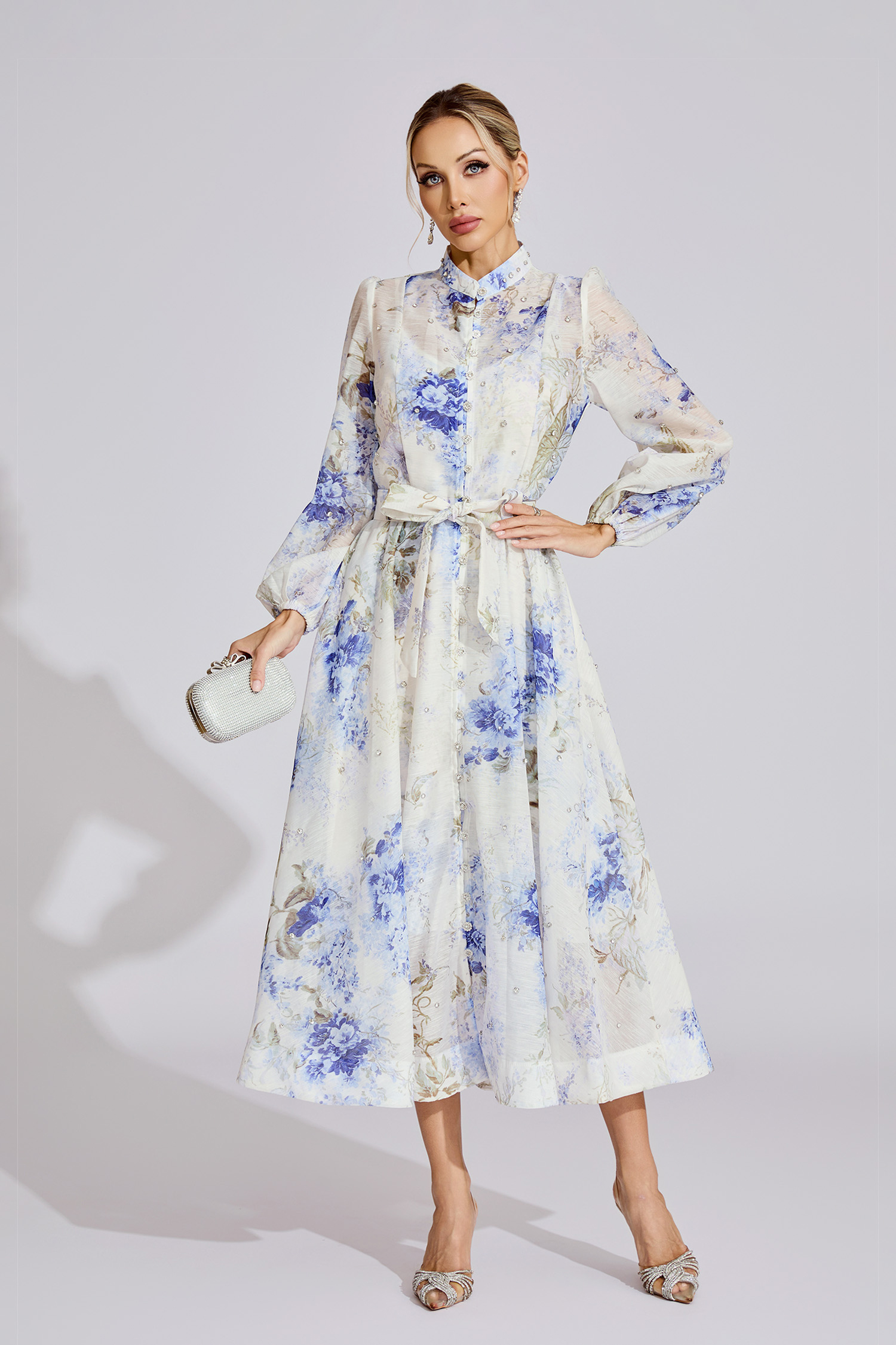  Ridge Light Blue Floral Dress