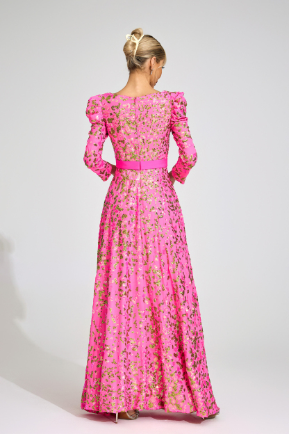 Olive Rose Red Sequin Maxi Dress