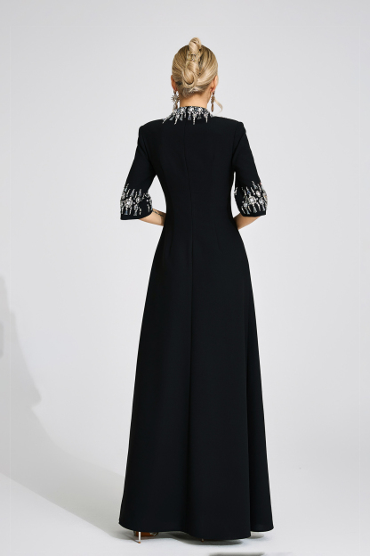Victoria Black Diamond Maxi Dress
