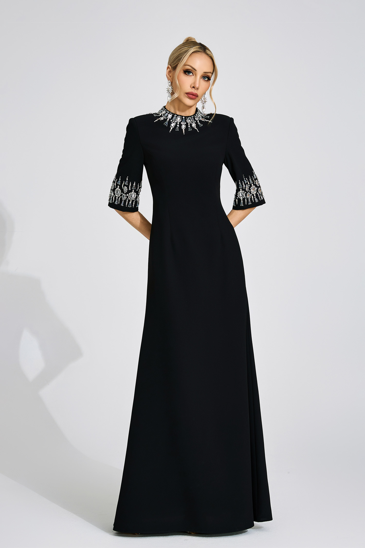 Victoria Black Diamond Maxi Dress
