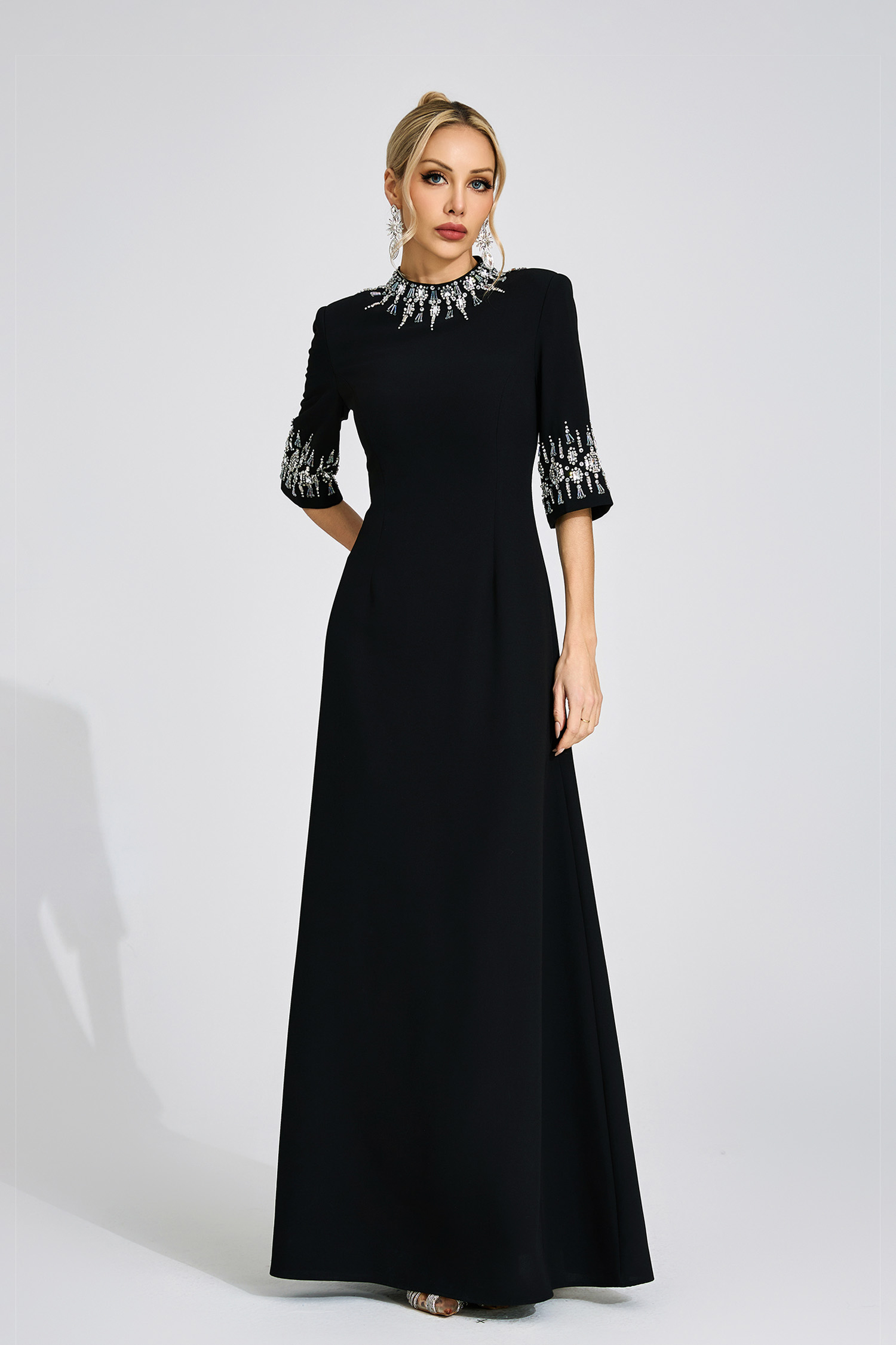 Victoria Black Diamond Maxi Dress