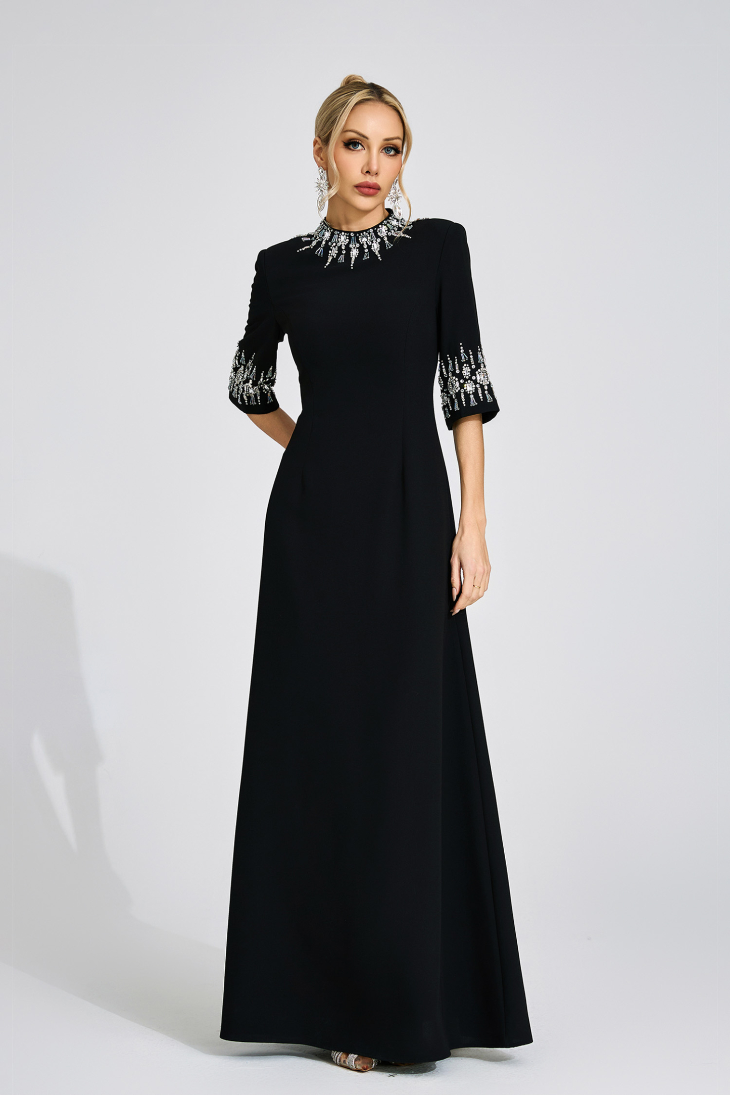 Victoria Black Diamond Maxi Dress