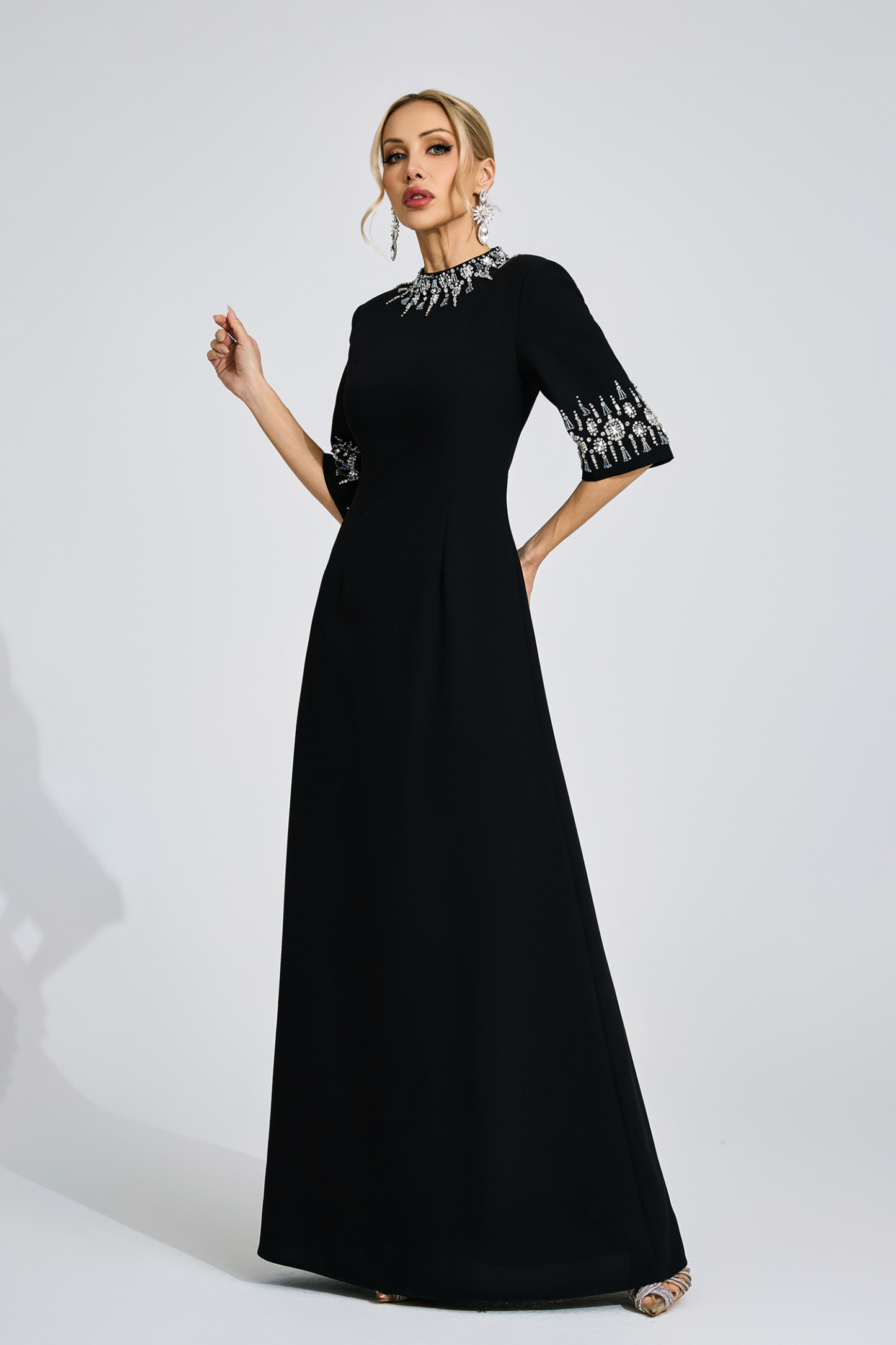 Victoria Black Diamond Maxi Dress