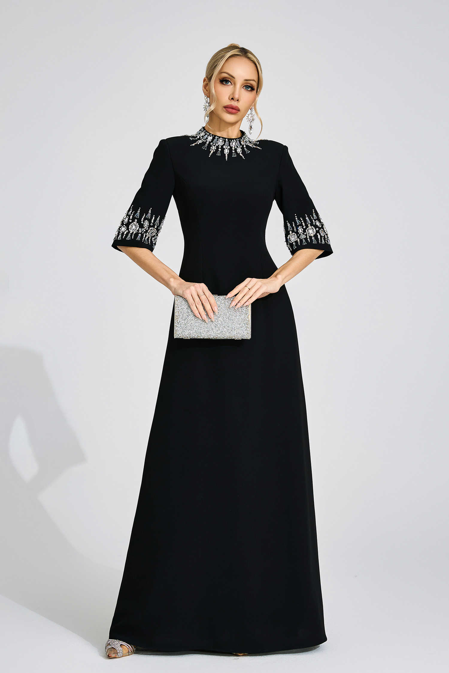 Victoria Black Diamond Maxi Dress
