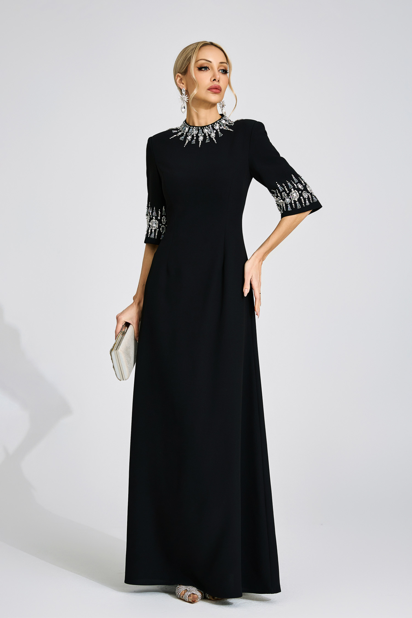 Victoria Black Diamond Maxi Dress