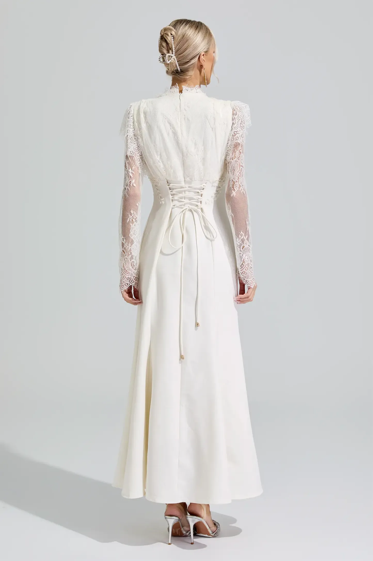 Abigail Apricot Lace Mermaid Maxi Dress