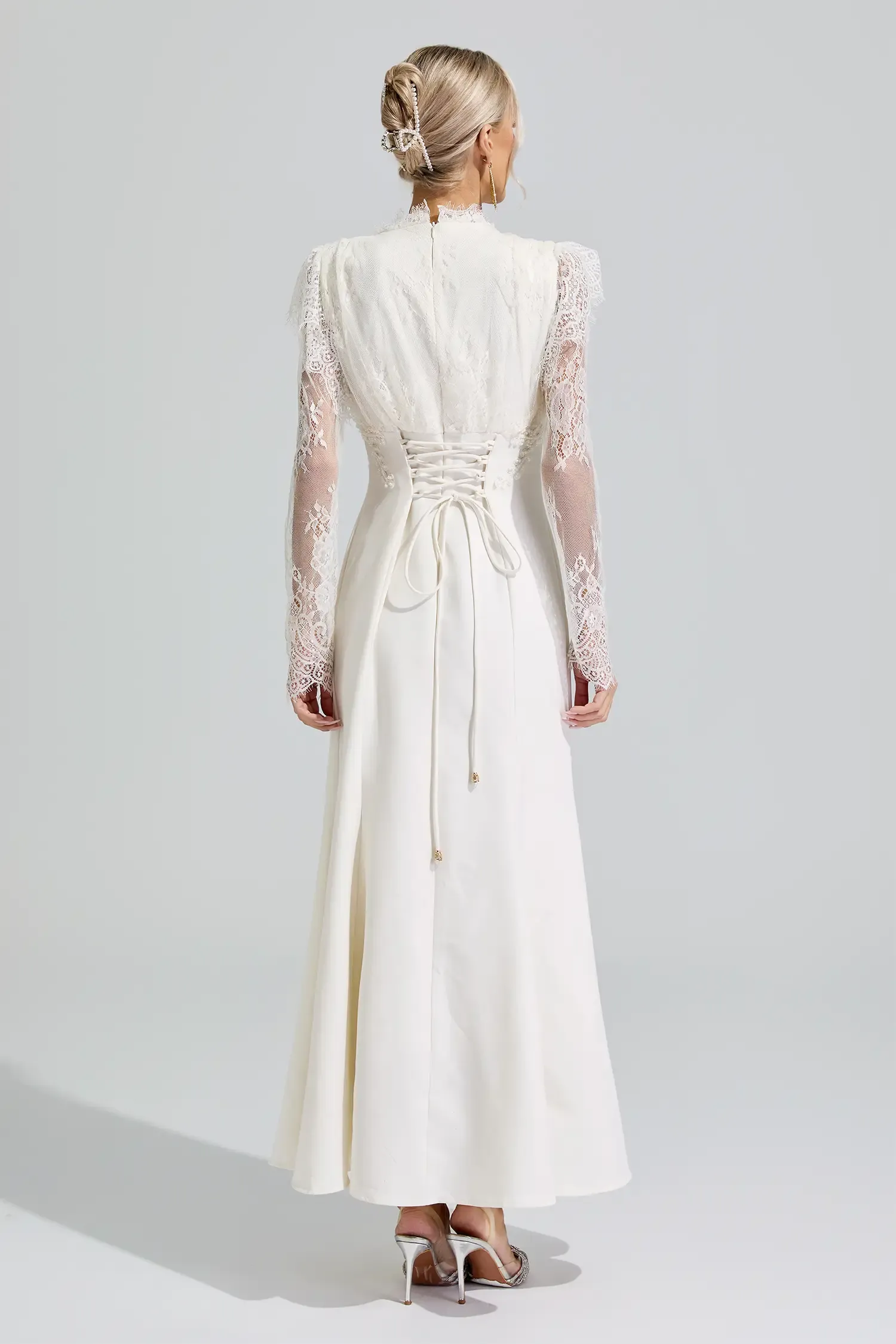 Abigail Apricot Lace Mermaid Maxi Dress