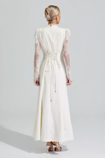 Abigail Apricot Lace Mermaid Maxi Dress