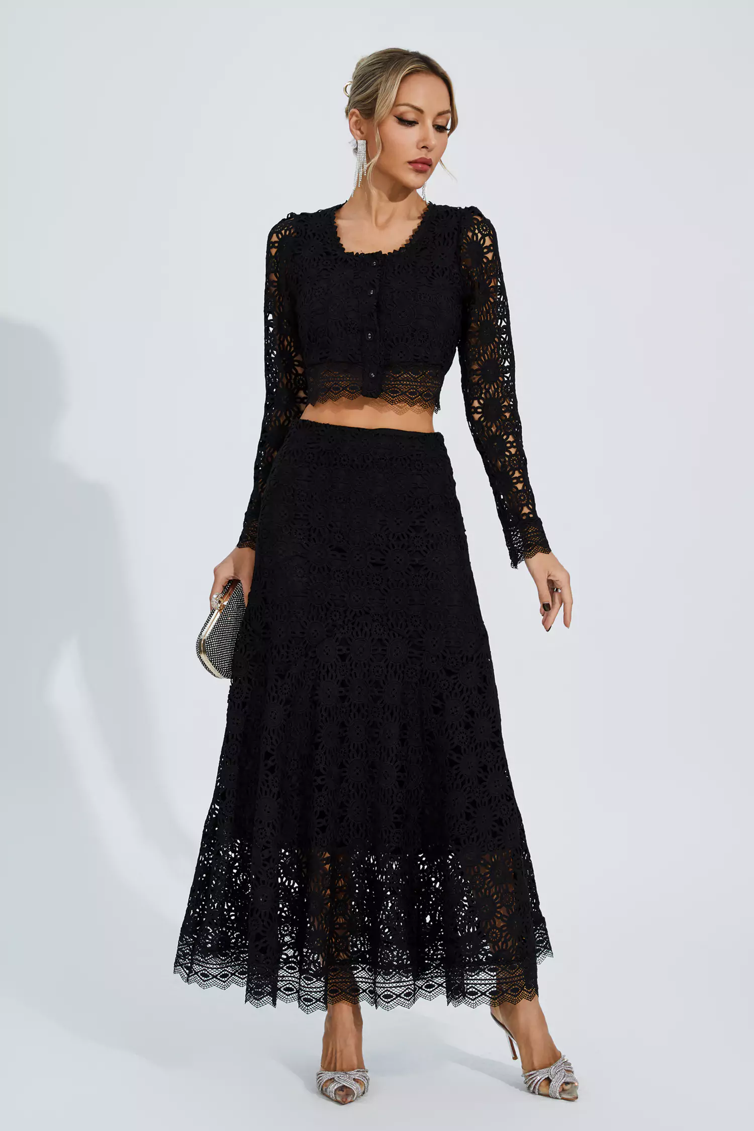 Holmes Black Hollow Long Sleeve Set
