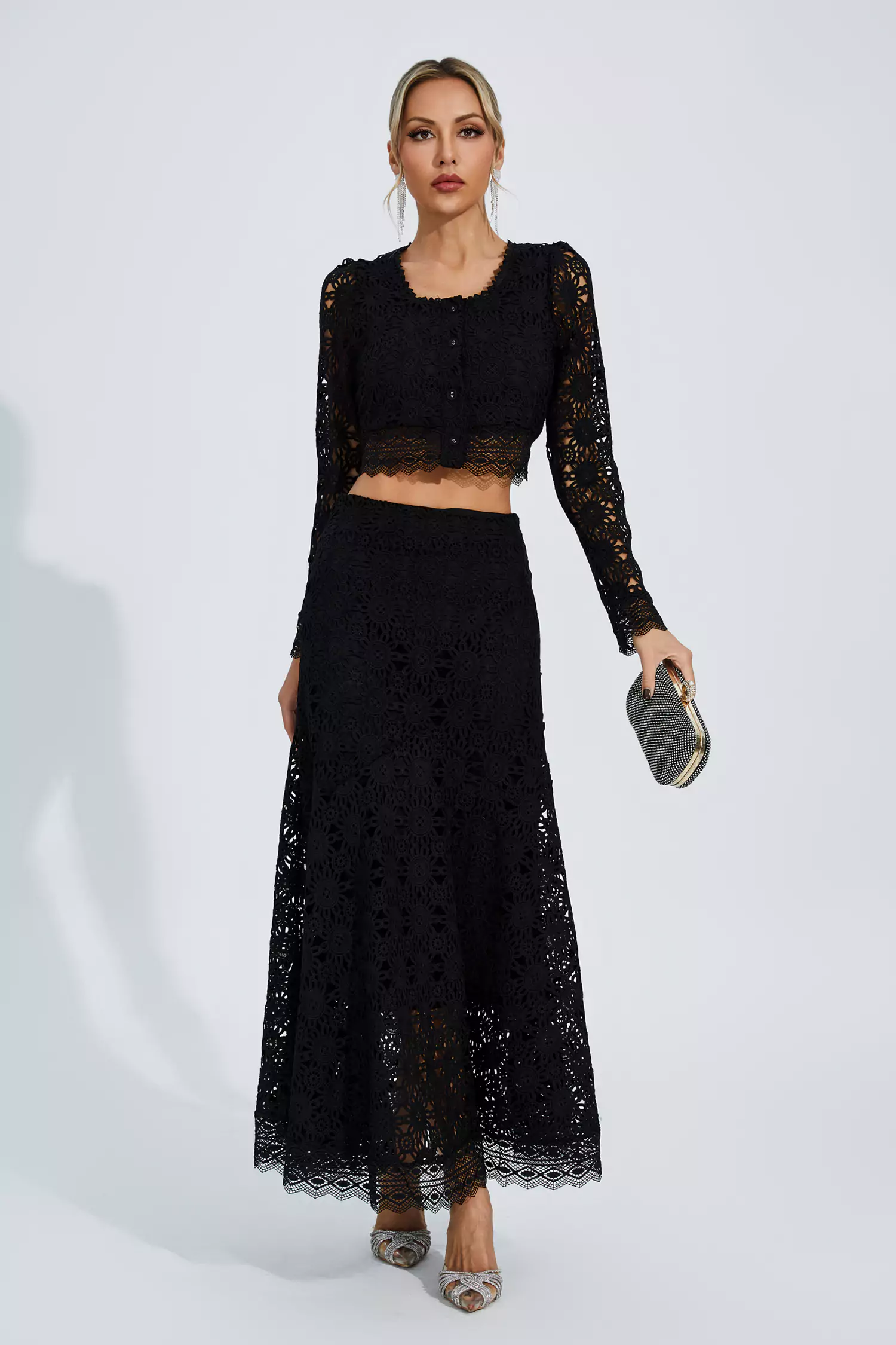 Holmes Black Hollow Long Sleeve Set