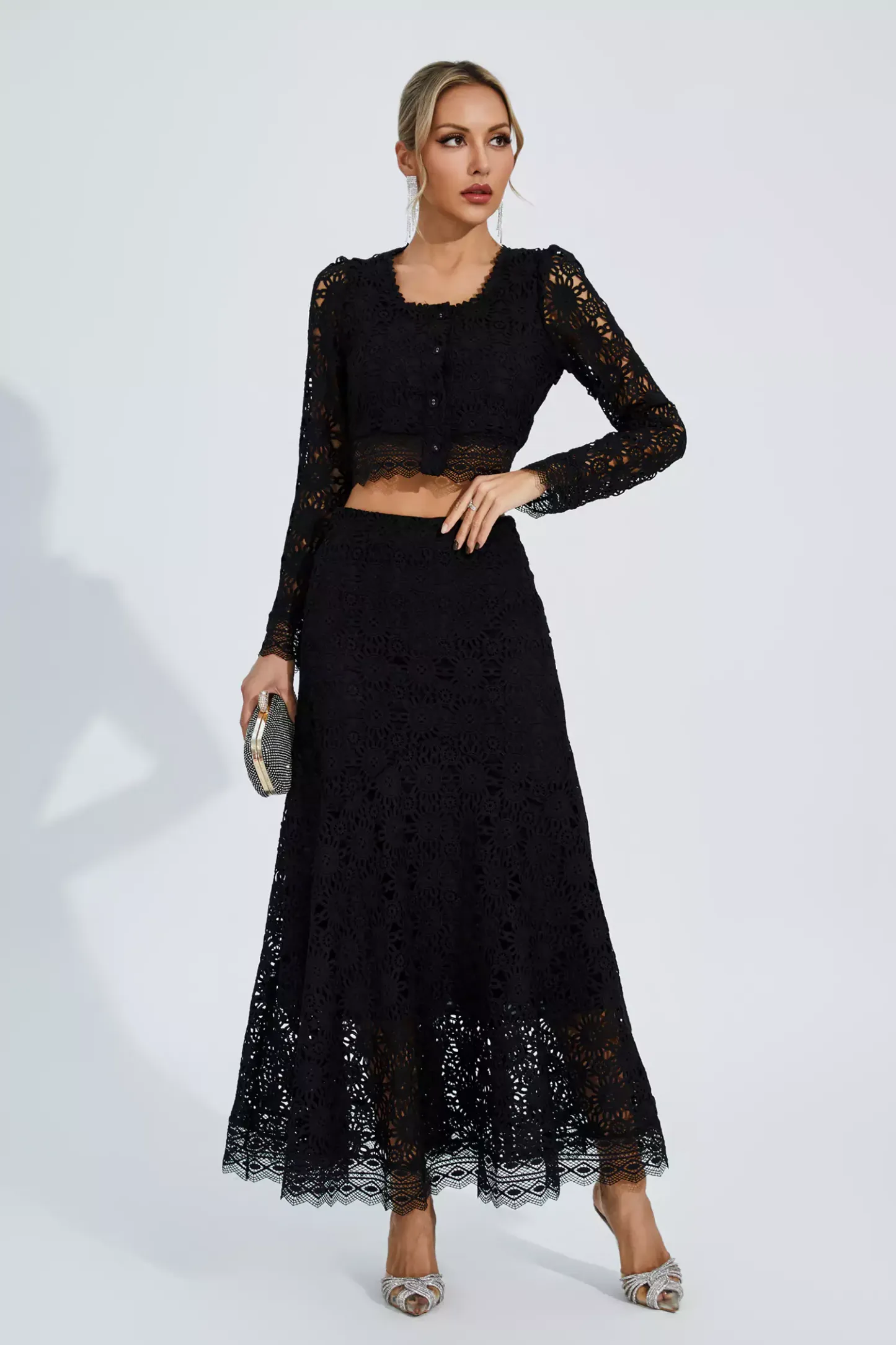 Holmes Black Hollow Long Sleeve Set
